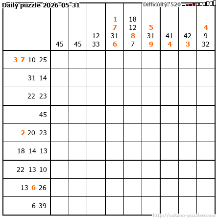 Daily puzzle 2026-05-31
