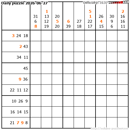 Daily puzzle 2026-06-27