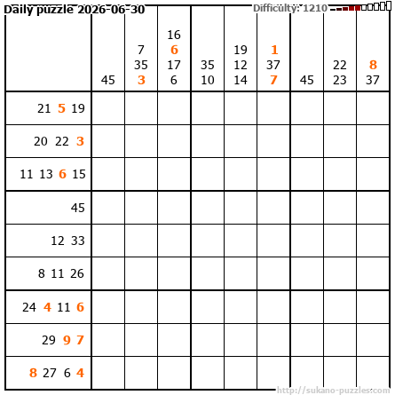 Daily puzzle 2026-06-30
