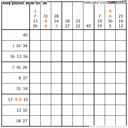Daily puzzle 2026-07-26