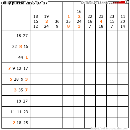 Daily puzzle 2026-07-27