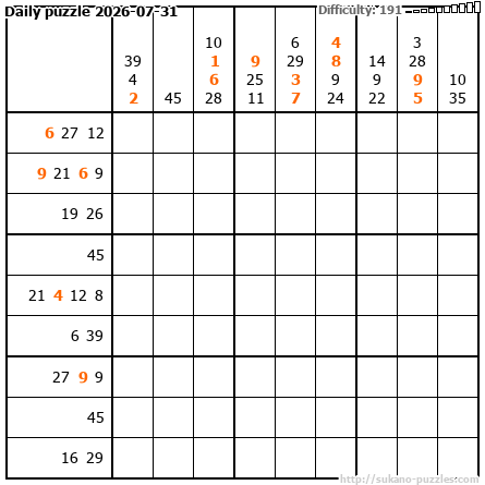 Daily puzzle 2026-07-31