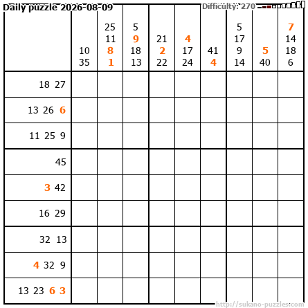 Daily puzzle 2026-08-09