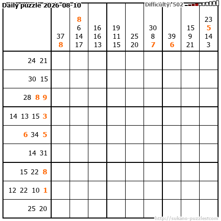 Daily puzzle 2026-08-10
