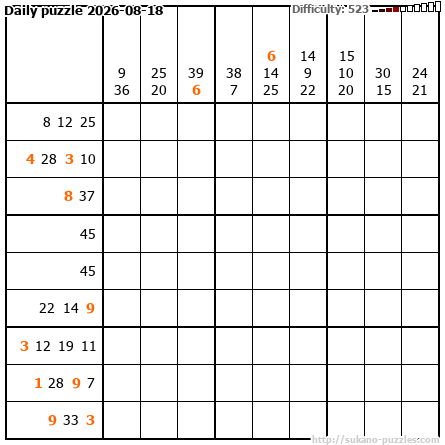 Daily puzzle 2026-08-18