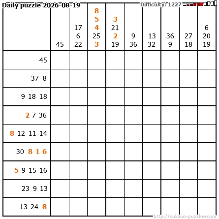Daily puzzle 2026-08-19