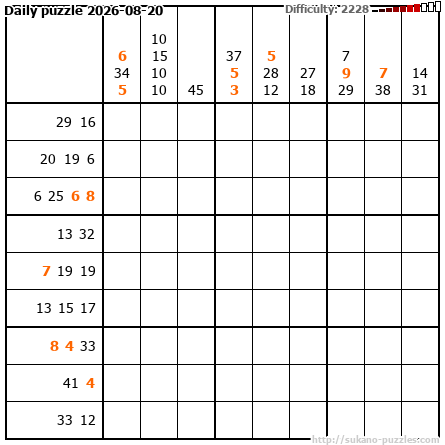 Daily puzzle 2026-08-20