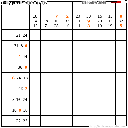 Daily puzzle 2012-07-05