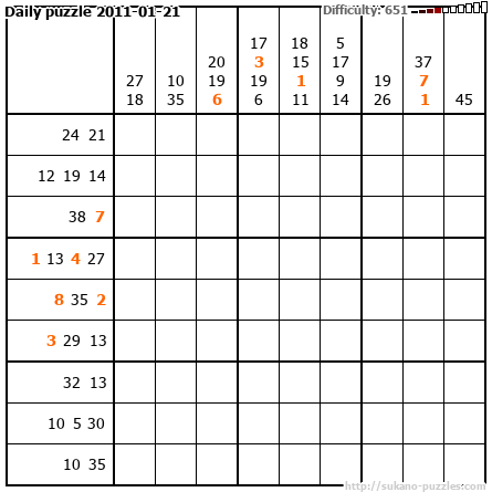 Daily puzzle 2011-01-21
