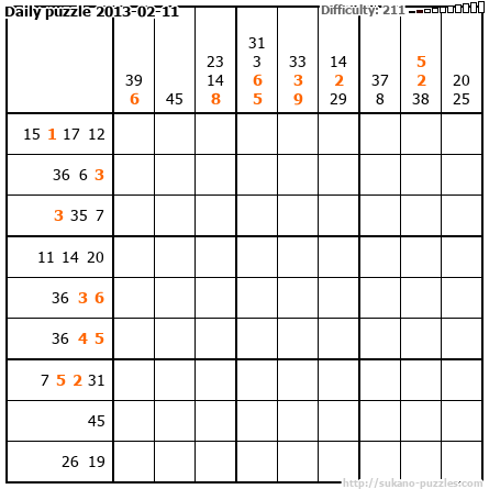 Daily puzzle 2013-02-11