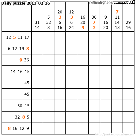 Daily puzzle 2013-02-16