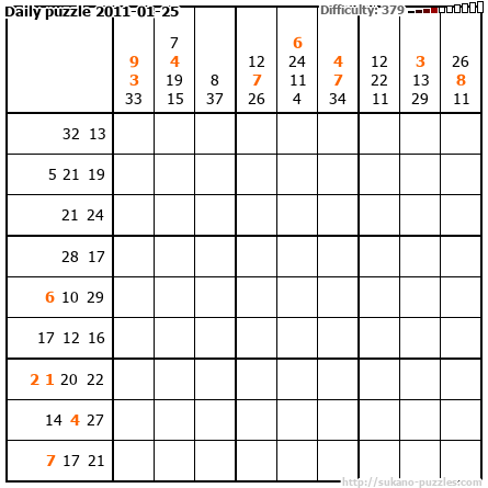 Daily puzzle 2011-01-25